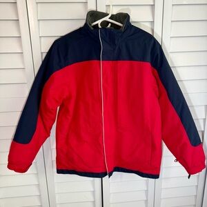 Lands’ End Youth 14–16 Winter Jacket‎ Red & Navy Colorblock